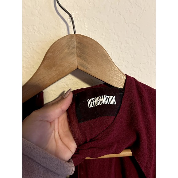 Reformation Magenta Purple Red Cut Out Sweetheart Neckline Mini Dress - Picture 2 of 6